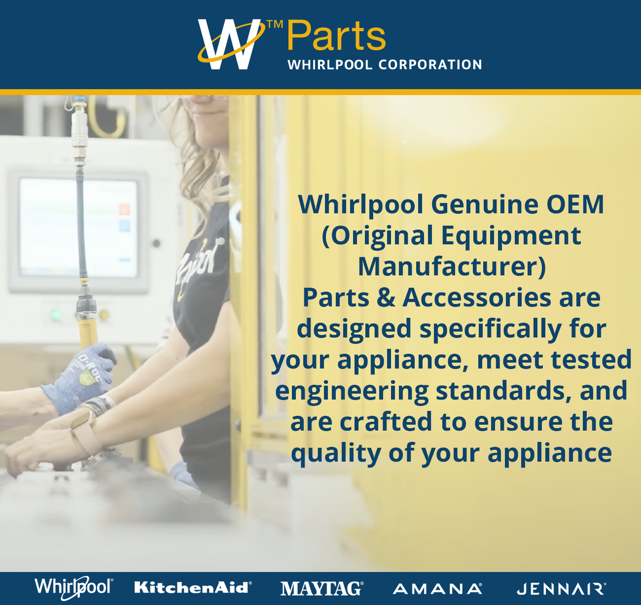 Whirlpool Genuine OEM W11835902 - Barrier - Whirlpool Genuine Part Badge