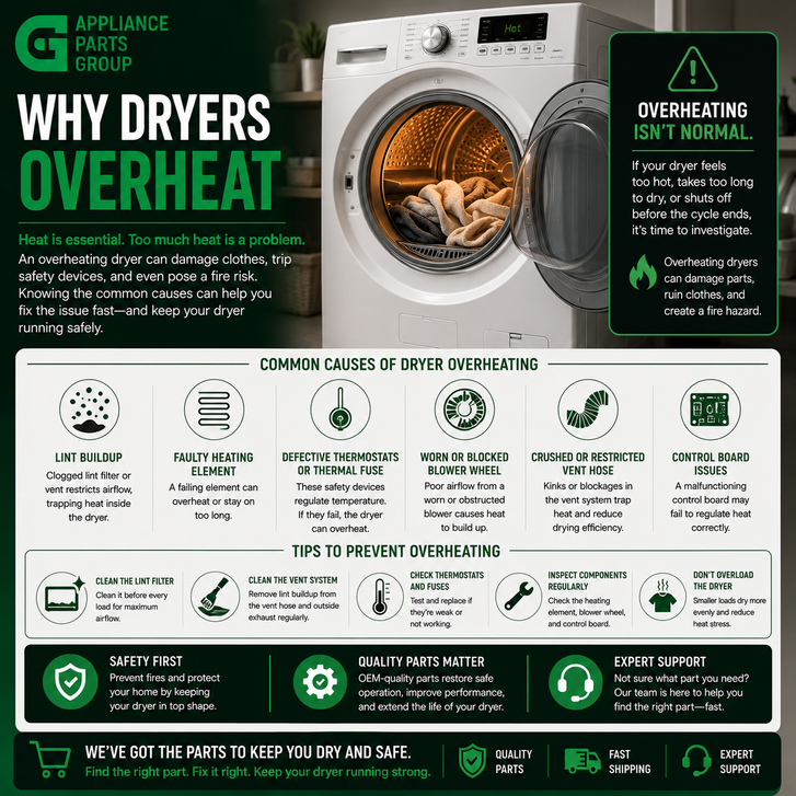 Why Dryers Overheat: Common Causes, Warning Signs, and Repair Solutions