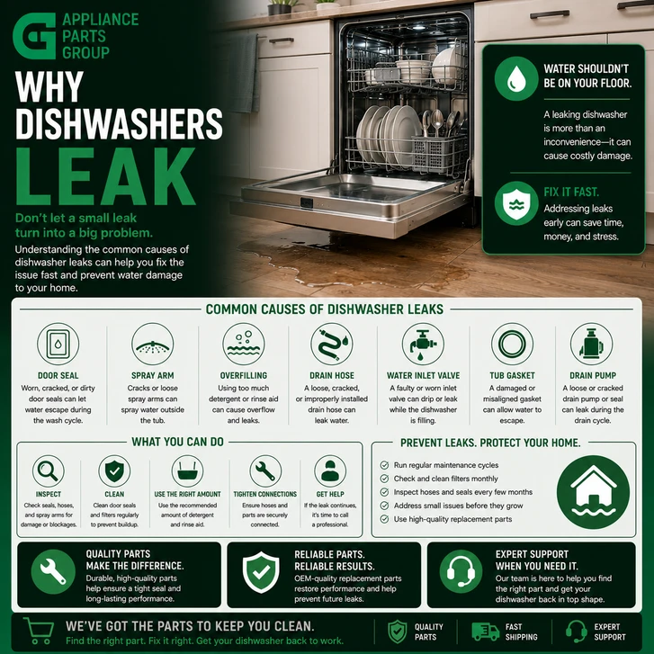 Why Dishwashers Leak: Causes, Troubleshooting, and Repairs