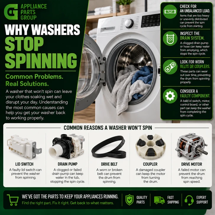 Why Washers Stop Spinning