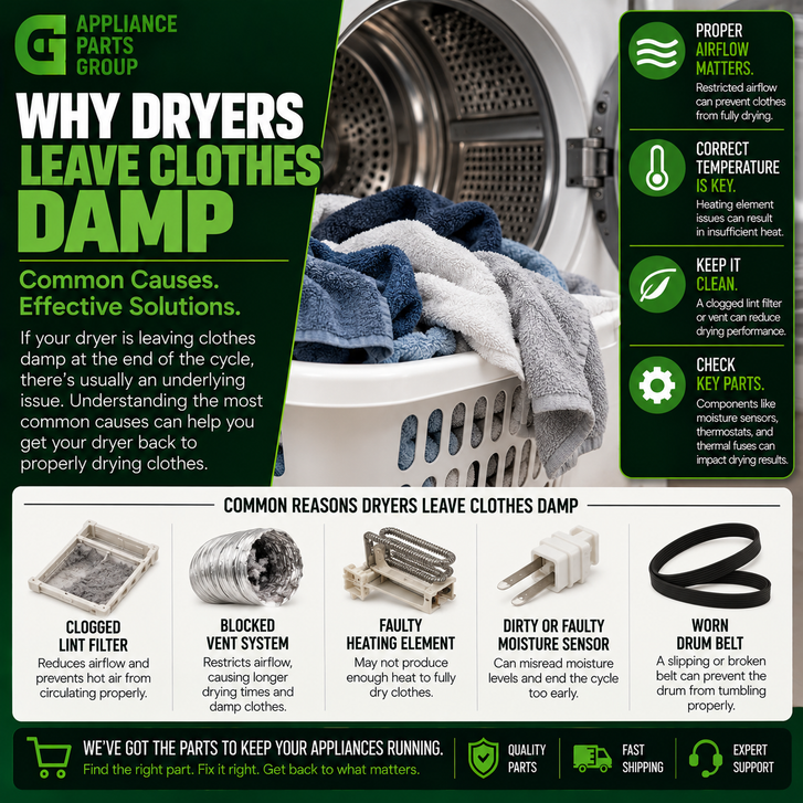 Why Dryers Leave Clothes Damp: Common Causes and How to Fix Them