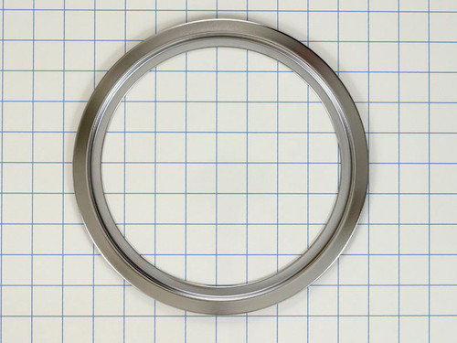 An image of a GE Appliances WB31X5014 8 INCH CHROME TRIM RING - ELEC
