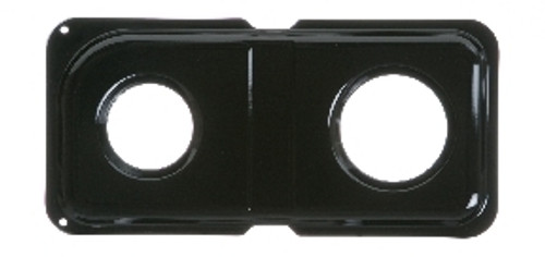 An image of a GE Appliances WB34K10009 RANGE DOUBLE DRIP PAN-RIGHT - BLK PORC