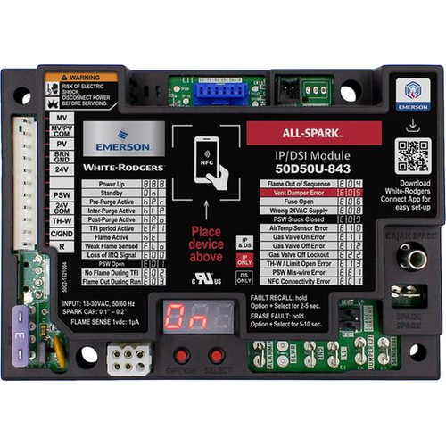 White-Rodgers 50D50U-843 - UNIVERSAL 24V IP + DSI SPARK MODULE