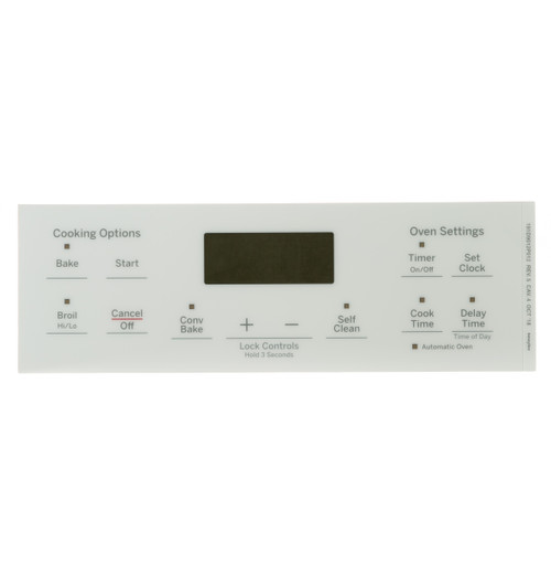 GE Appliances WB07X26725 - Faceplate Graphics (Wh)