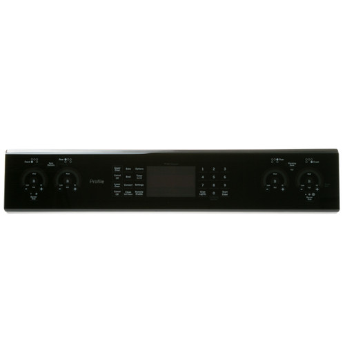 GE Appliances WB27X40492 - Black Stainless Control Panel Overlay W/ Wifi Board