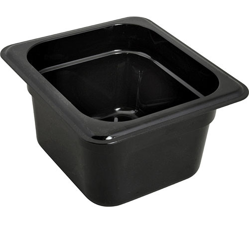 Carlisle Foodservice 3068403 - Pan,Food , 1/6 Sz,4"D,Blk Poly