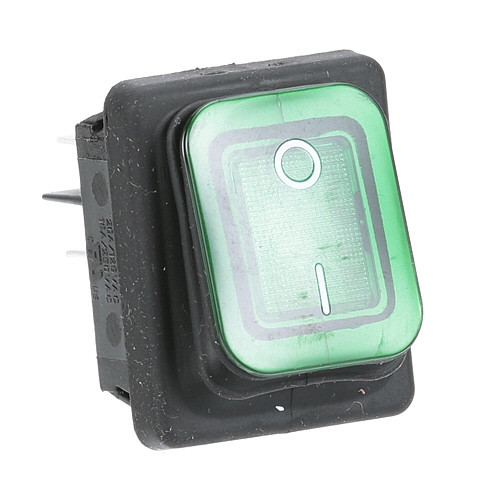 Switch - Rocker, Lighted (Green) - Replacement Part For Prince Castle 78-233S