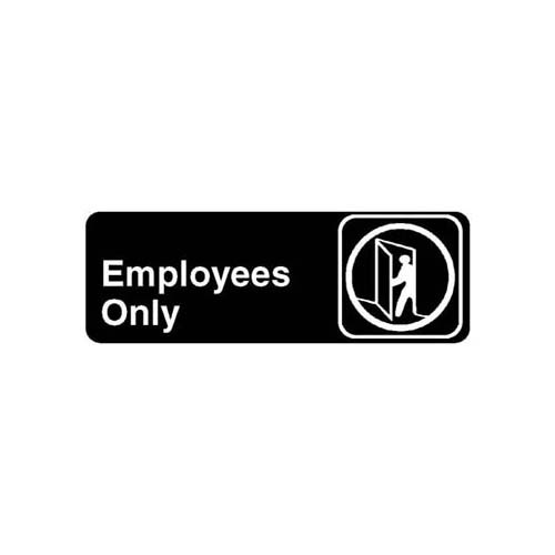 Traex 4506 - Employees Only Sign 3 X 9 In English