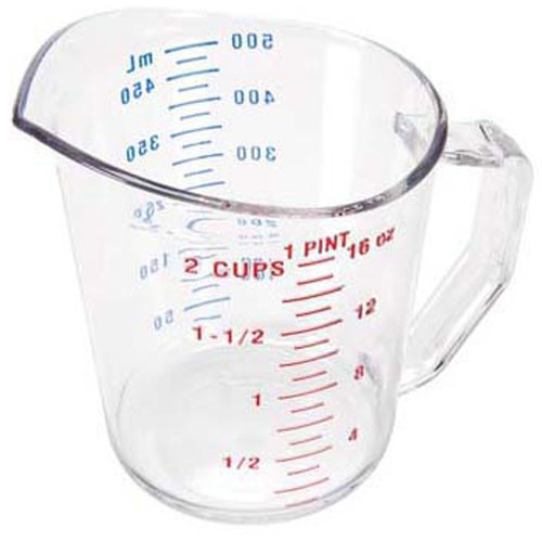 1 Pt Measuring Cup-135 Clear - Replacement Part For Cambro 50MCCW135