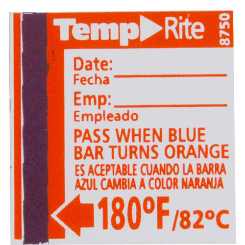 Temperature Test Labels Dishwasher 180Âºf - Replacement Part For Taylor Thermometer 8750