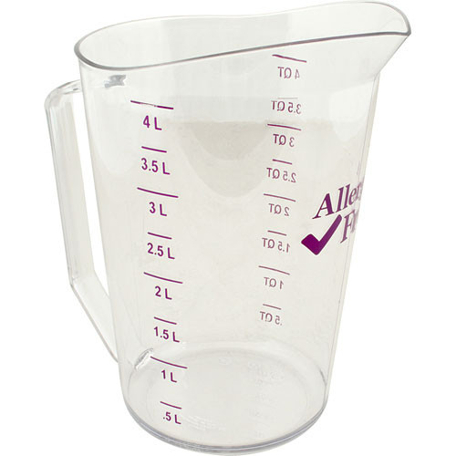 4 Qt Measuring Cup Allergen-Free - Replacement Part For Cambro 400MCCW-441