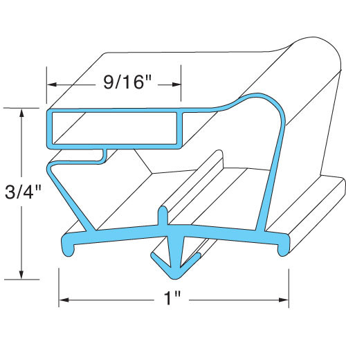 Door Gasket - 14-5/8" X 19-5/8" - Replacement Part For Beverage Air 712-012D13