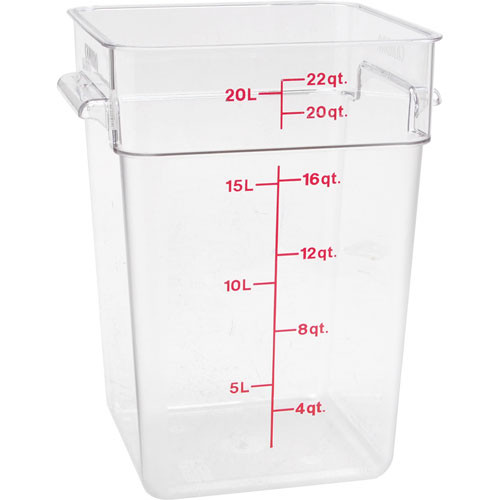 Container Sq Clear 22Qt - Replacement Part For Cambro CAM22SFSCW135
