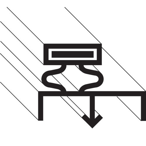 Gasket, Drawer , 24-1/8"X12-3/8" - Replacement Part For Continental Refrigerator 2-712