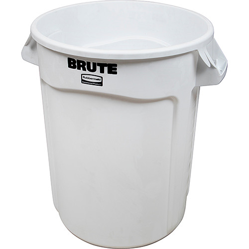 Trash Can-32Gal Rnd Wht - Replacement Part For Rubbermaid RBMD3200WH