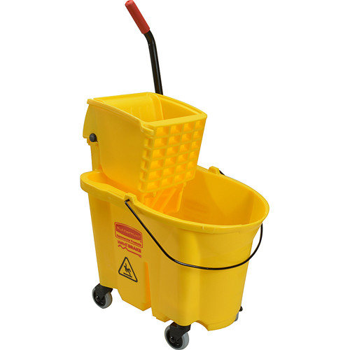 35Qt Wavebrake Mop Combo Yellow Bucket & Wringer - Replacement Part For Rubbermaid 7580-88 (YELLOW)