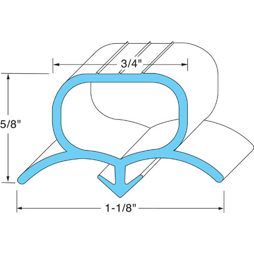 Door Gasket 24 5/8" X 26 1/4" - Replacement Part For Prince Castle 10310-12