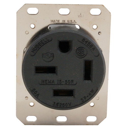 Receptacle (250V,50A) - Replacement Part For Hubbell 8450A