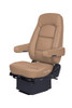 BOSTROM WIDE RIDE CORE HIGH-BACK TAN LEATHER TRUCK SEAT WITH ARMRESTS
