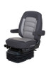 BOSTROM WIDE RIDE II LOPRO MID-BACK BLACK/GRAY ULTRALEATHER TRUCK SEAT WITH ARMRESTS