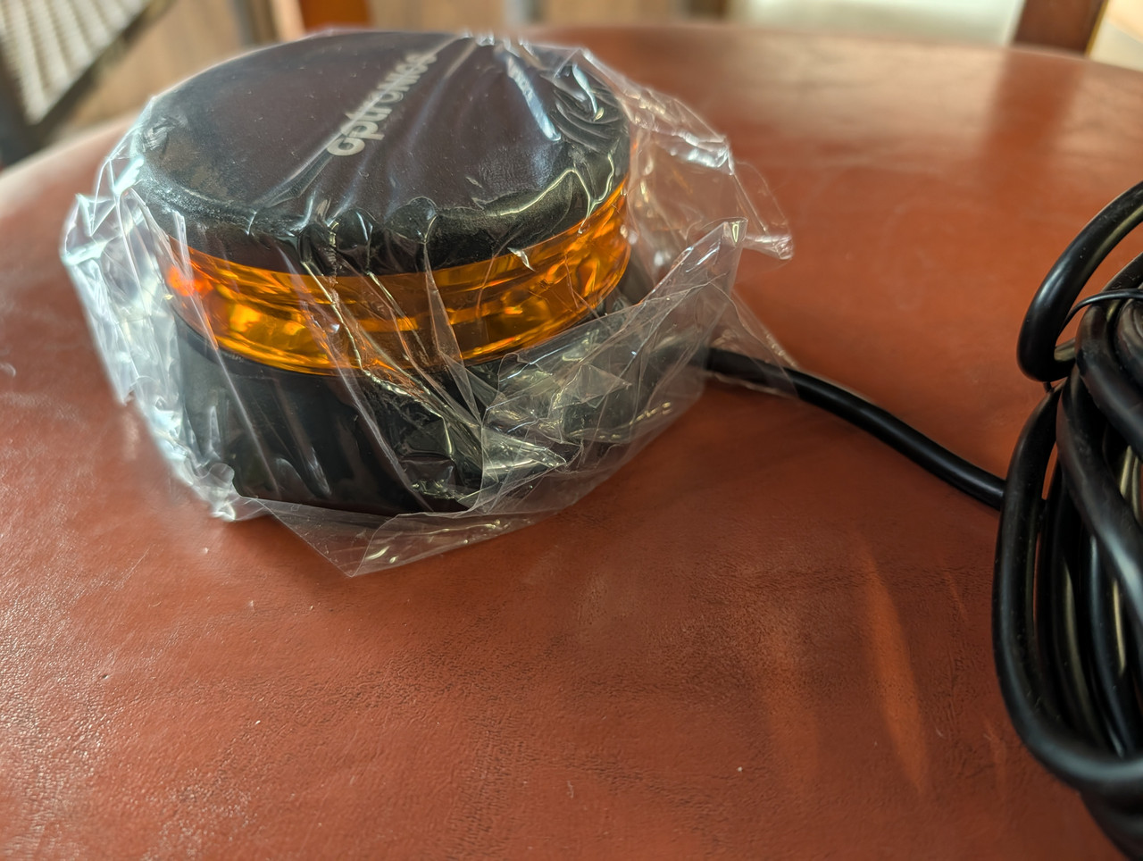 Optronics RBLMA12CPB Low-Profile Amber LED Warning Beacon – Magnetic Mount, 12V/24V, IP67