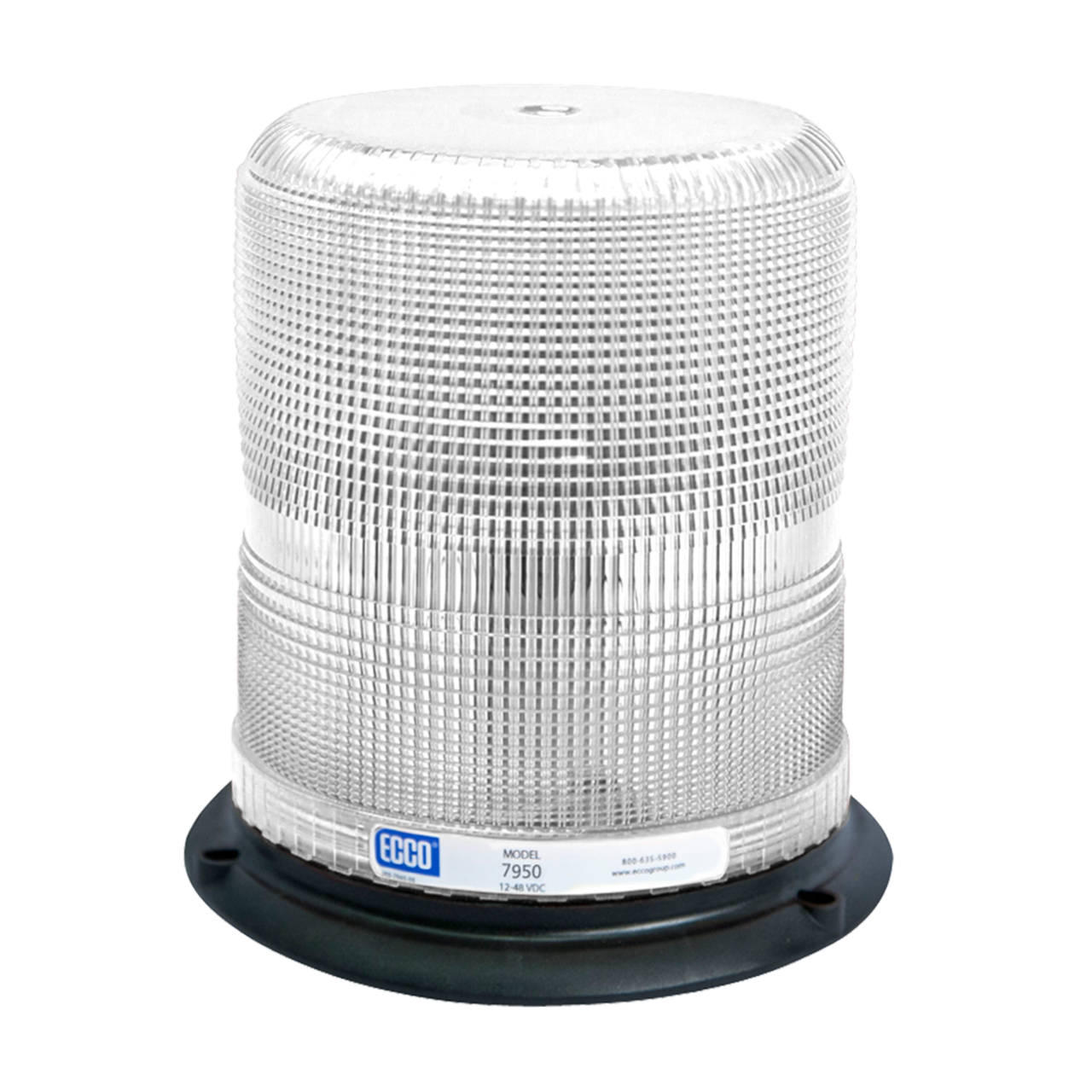 ECCO 7950C Clear LED Strobe Beacon – 12–48V SAE Class II