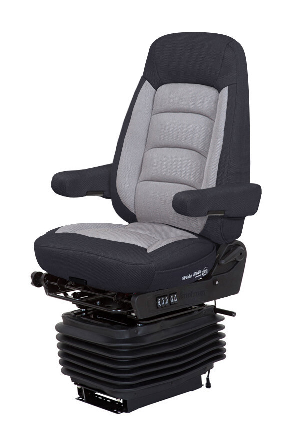 BOSTROM 5300001-L84 WIDE RIDE + SERTA HIPRO HIGH BACK BLACK/GREY TITAN CLOTH TRUCK SEAT
