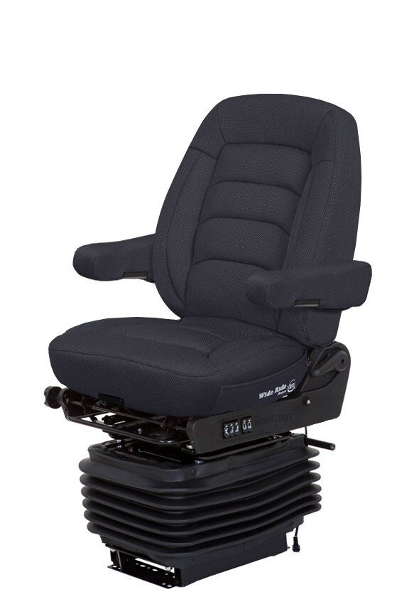 BOSTROM 5310001-K85 WIDE RIDE + SERTA STANDARD MID BACK BLACK TITAN CLOTH TRUCK SEAT