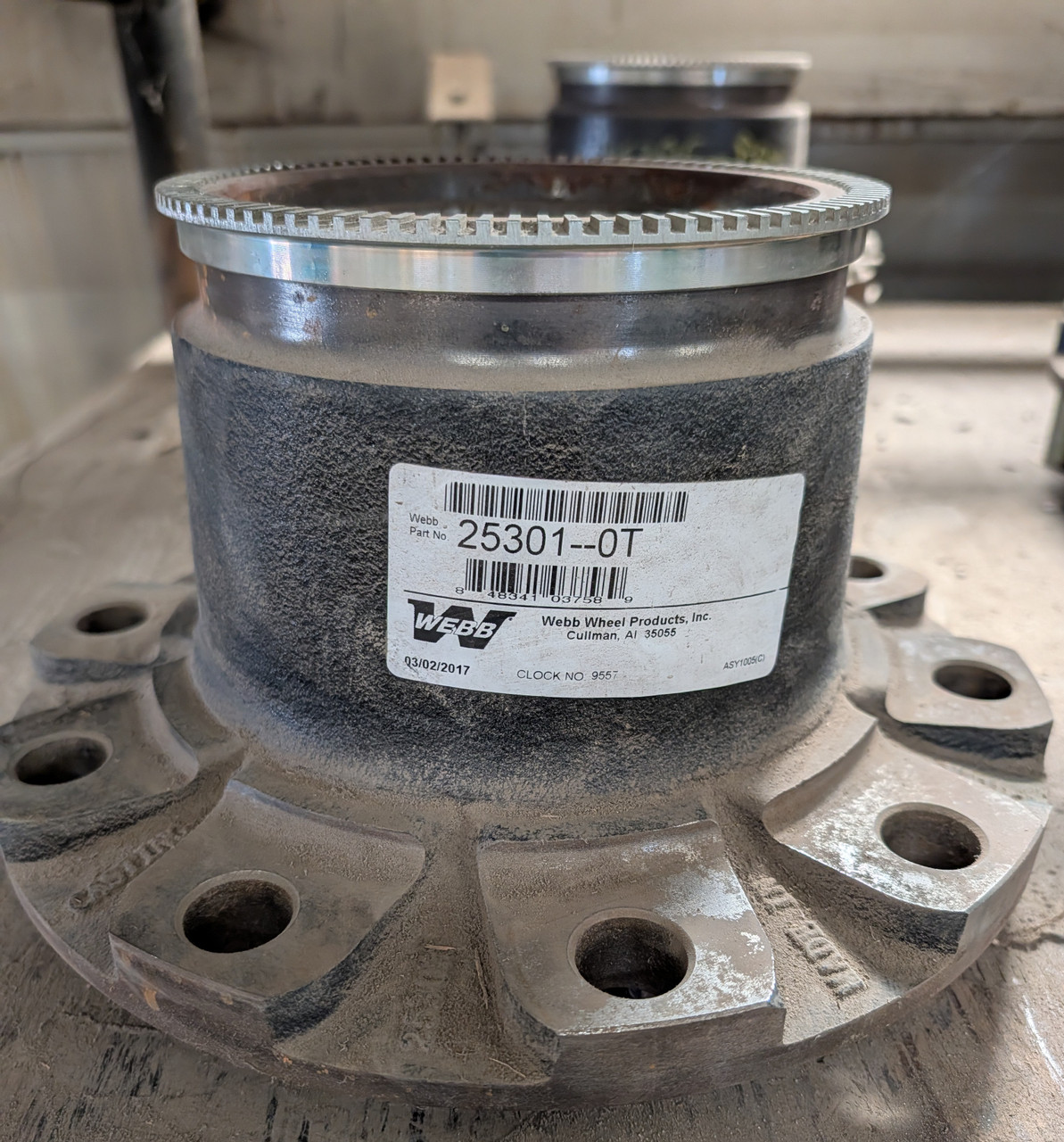 Webb 25301--OT 2530 10 Stud Hub – Heavy-Duty Wheel Hub