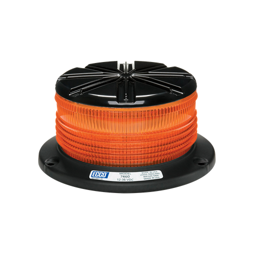 ECCO 7460A Profile 6.4" Amber LED Strobe Warning Beacon – 12–36V