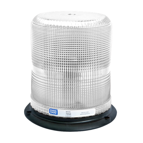 ECCO 7950C Clear LED Strobe Beacon – 12–48V SAE Class II