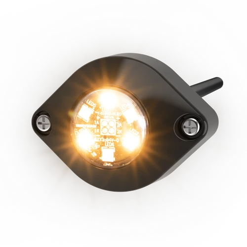 ECCO ED9015AW Hide-A-LED Concealed Round Amber/White LED Warning Light – 12–24V