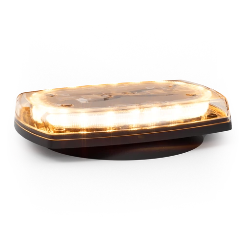 ECCO 5540CAC-VM Reflex 10" Amber/White LED Minibar – Clear Lens, Vacuum-Magnetic Mount
