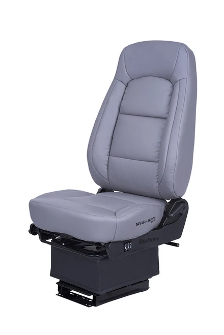 BOSTROM WIDE RIDE CORE HIGH-BACK HEATED GRAY LEATHER TRUCK SEAT