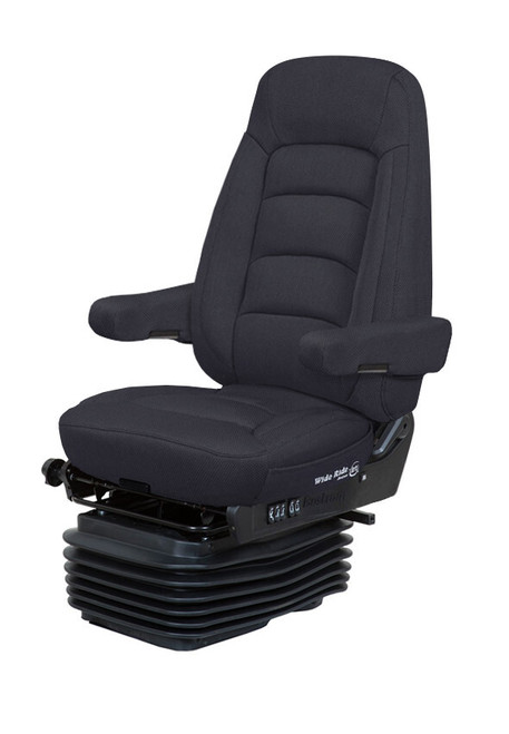 BOSTROM WIDE RIDE II LOW-PRO HIGH-BACK HEATED BLACK CLOTH TRUCK SEAT