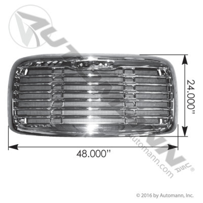 FREIGHTLINER COLUMBIA CL112 CL120 CHROME GRILLE WITH SCREEN – 564.14007