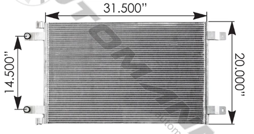 Condenser - Peterbilt - 18 3/4" X 29 1/2" X 11/16"