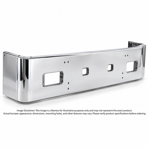 KENWORTH W900B W900L 18" BOX CHROME BUMPER