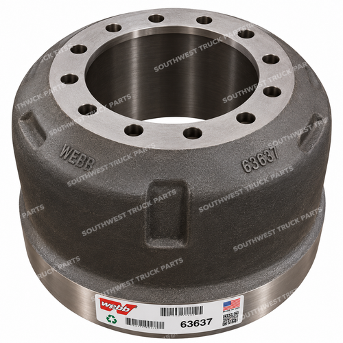 Webb 63637 3467B Brake Drum 122971 – Heavy-Duty Brake Drum