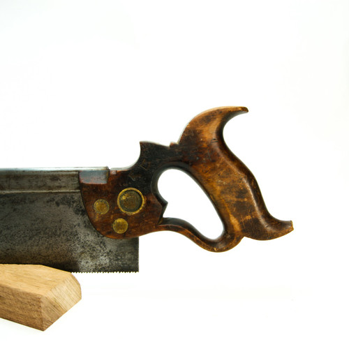 Sharpened Disston One Son, Inchworm Stamp Back Saw - 12", 13 ppi, Crosscut