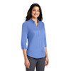 L09665 Port Authority Ladies 3/4-Sleeve SuperPro Twill Shirt