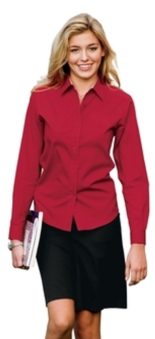 L608 Ladies Long Sleeve Cotton/Poly Blend Shirt