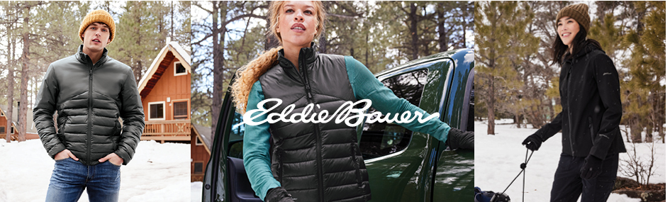 Eddie Bauer for outdoor activities.