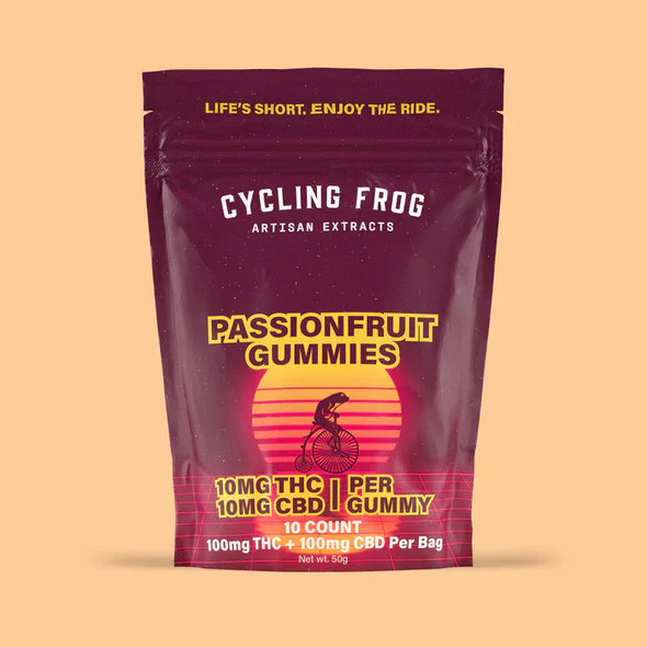 Cycling Frog Passionfruit 1:1 THC+CBD Gummies