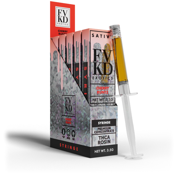 FVKD Live Rosin THCa Syringe 3.5 Grams Cherry Runtz