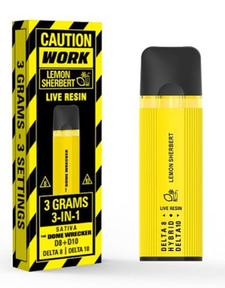 Work The Dome Wrecker 3 in 1 Live Resin 3 Grams Disposable
