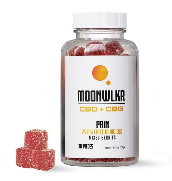 Moonwlkr CBD:CBG Pain Relief Gummies | Mixed Berry