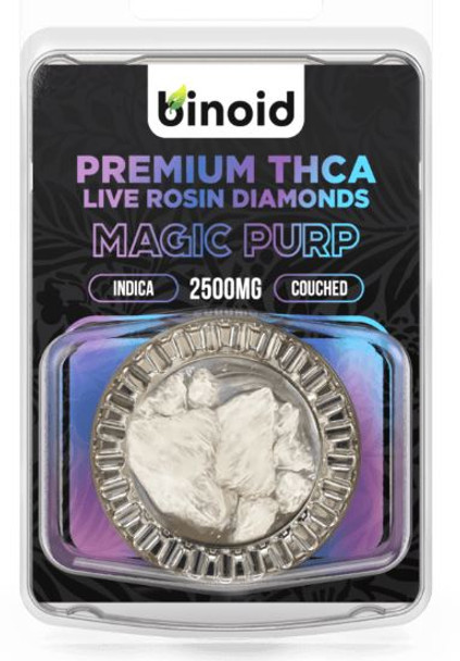Binoid THCA Live Rosin Diamond Wax Dabs Magic Purp