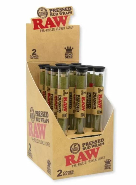 Raw Pressed Bud Wrap - Flower Cones - King Sized - 2 Counts Per Tube